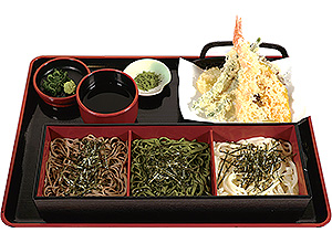 食べ比べ(冷)・天ぷら付き