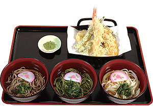 食べ比べ(温)・天ぷら付き